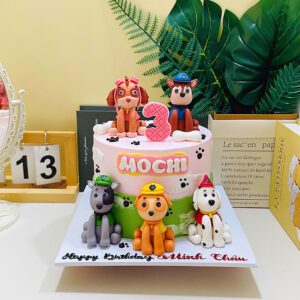 Bánh Kem Bé Gái Chó Cứu Hộ CCH02 1 Bánh Kem Bé Gái Chó Cứu Hộ CCH02