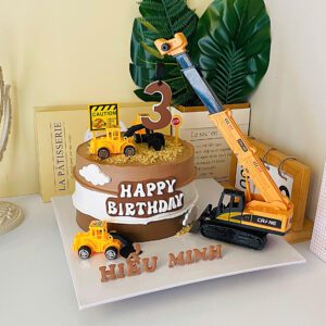 Bánh Kem Xe Cẩu Cho Bé OTO08 3 Bánh Kem Xe Cẩu Cho Bé OTO08