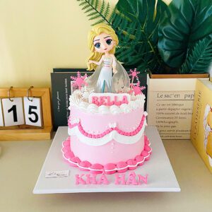 Bánh Kem Elsa Màu Hồng Cho Bé Gái ES02 1 Bánh Kem Elsa Màu Hồng Cho Bé Gái ES02