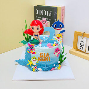 Bánh Kem Baby Shark Cho Bé Gái BBS08