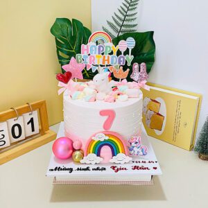 Bánh Kem Bé Gái Unicorn UN01 1 Bánh Kem Bé Gái Unicorn UN01