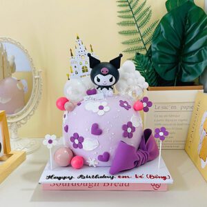 Bánh Kem Kuromi Màu Tím Hình Cầu KM04 1 Bánh Kem Kuromi Màu Tím KM04
