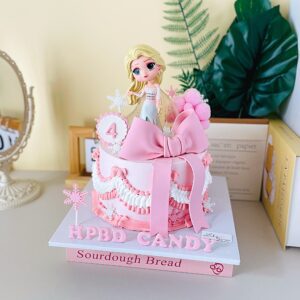 Bánh Kem Elsa Màu Hồng Cho Bé Gái ES01 1 Bánh Kem Elsa Màu Hồng Cho Bé Gái ES01