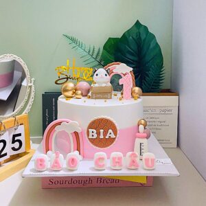 Bánh Thôi Nôi Bé Gái Màu Hồng TN02 1 Bánh Thôi Nôi Bé Gái Màu Hồng TN02