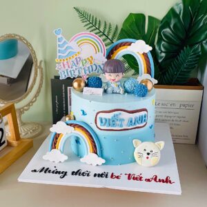 Bánh Thôi Nôi Bé Trai Xanh Biển TN23 1 Bánh Thôi Nôi Bé Trai Xanh Biển TN23