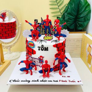 Bánh Kem Người Nhện Cho Bé Trai SAH01 1 Bánh Kem Người Nhện Cho Bé Trai SAH01
