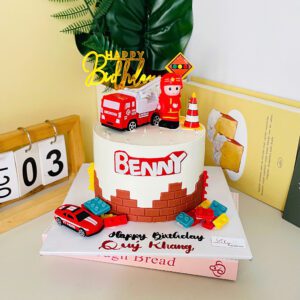 Bánh Kem Xe Cứu Hỏa Cho Bé OTO06