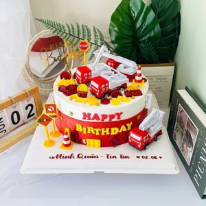 Bánh Kem Xe Cứu Hỏa Cho Bé OTO07