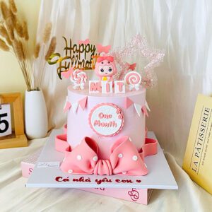 Bánh Đầy Tháng Bé Gái Tuổi Rắn ĐT01 1 Bánh Đầy Tháng Bé Gái Tuổi Rắn ĐT01