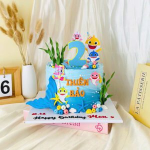 Bánh Kem Sinh Nhật Baby Shark Bé Trai BBS04 1 Bánh Kem Sinh Nhật Baby Shark Bé Trai BBS04