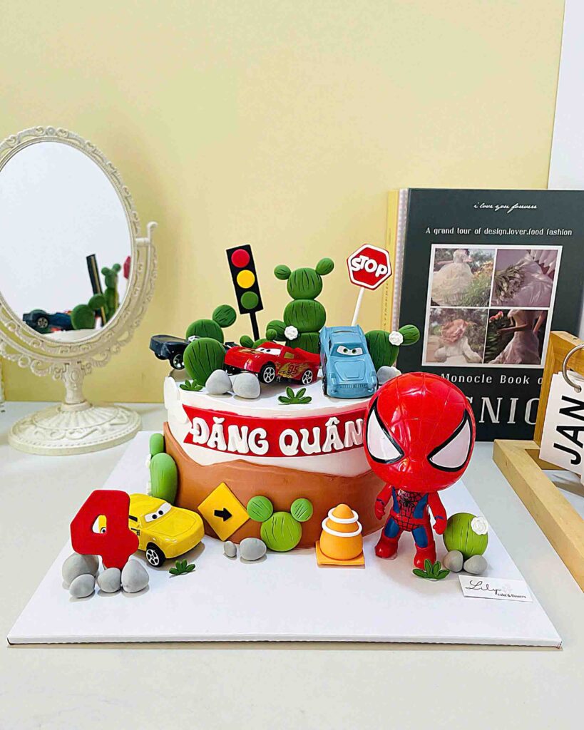 Gợi ý 15+ mẫu bánh kem đầy tháng bé trai đẹp mắt và tươi ngon 8 Bánh kem người nhện