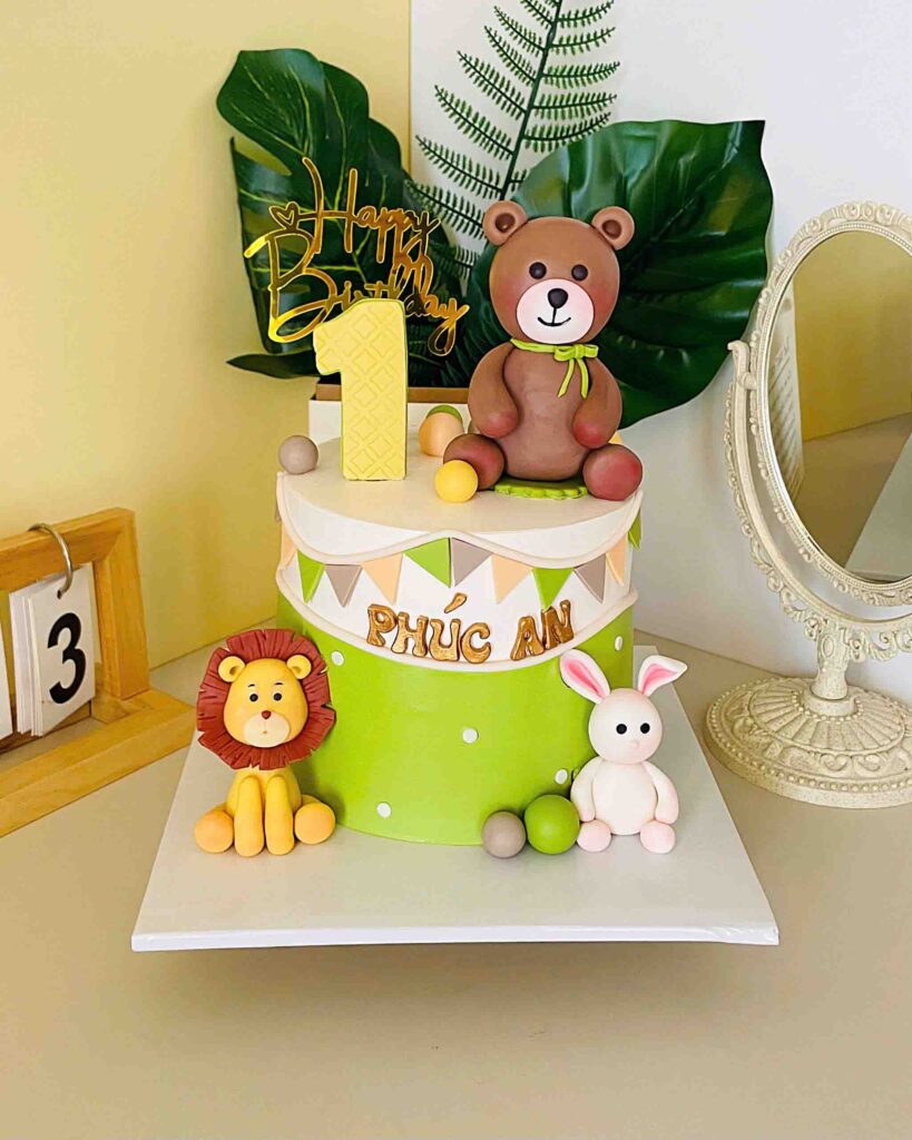 Gợi ý 15+ mẫu bánh kem đầy tháng bé trai đẹp mắt và tươi ngon 10 Bánh kem sở thú