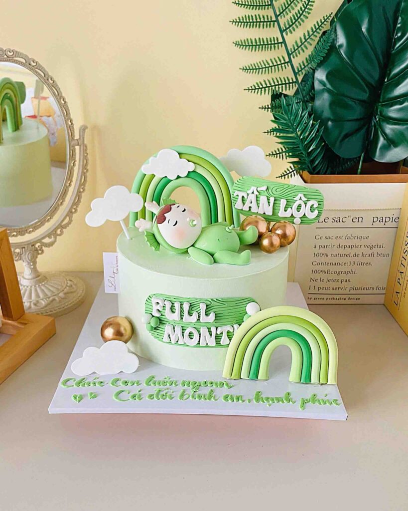 10+ Mẫu Bánh Thôi Nôi Tuổi Rồng Dành Cho Bé Trai Và Bé Gái 9 Bánh kem thôi nôi đầy tháng cho bé trai tuổi rồng