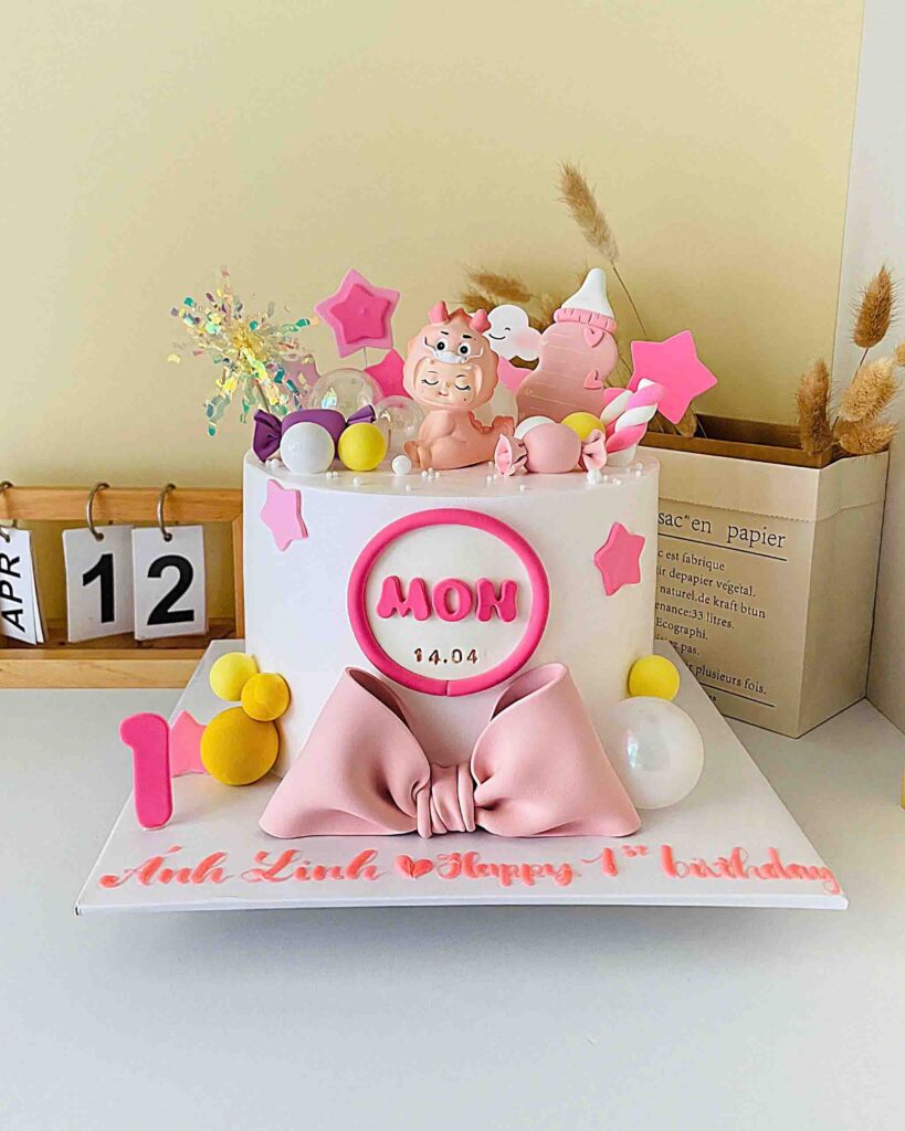 10+ Mẫu Bánh Thôi Nôi Tuổi Rồng Dành Cho Bé Trai Và Bé Gái 11 Bánh thôi nôi bé gái tuổi rồng