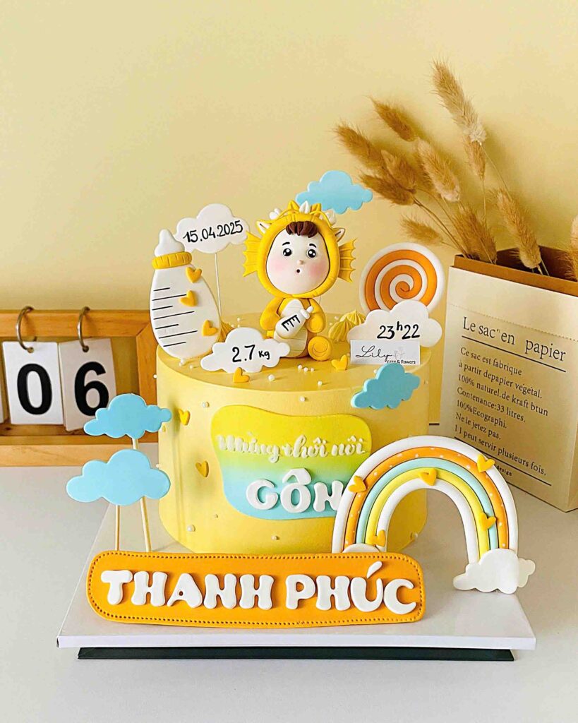 10+ Mẫu Bánh Thôi Nôi Tuổi Rồng Dành Cho Bé Trai Và Bé Gái 3 Bánh thôi nôi nặn hình bé trai tuổi rồng