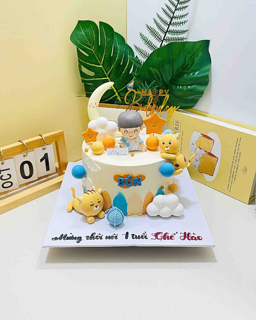 Gợi ý 15+ mẫu bánh kem đầy tháng bé trai đẹp mắt và tươi ngon 19 Mẫu bánh trang trí theo tuổi