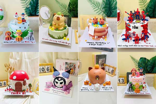 Bánh Đầy Tháng Chủ Đề Hoạt Hình Cho Bé - Tiệm bánh Lily