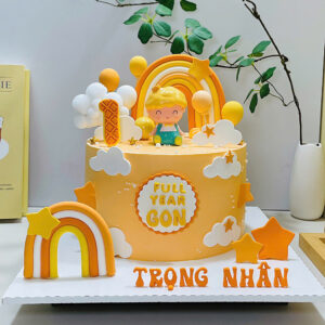 Bánh Thôi Nôi Bé Trai Màu Vàng Cam TN34