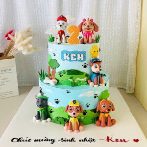 Bánh Kem 2 Tầng Chó Cứu Hộ CCH06 2 Bánh Kem 2 Tầng Chó Cứu Hộ CCH06